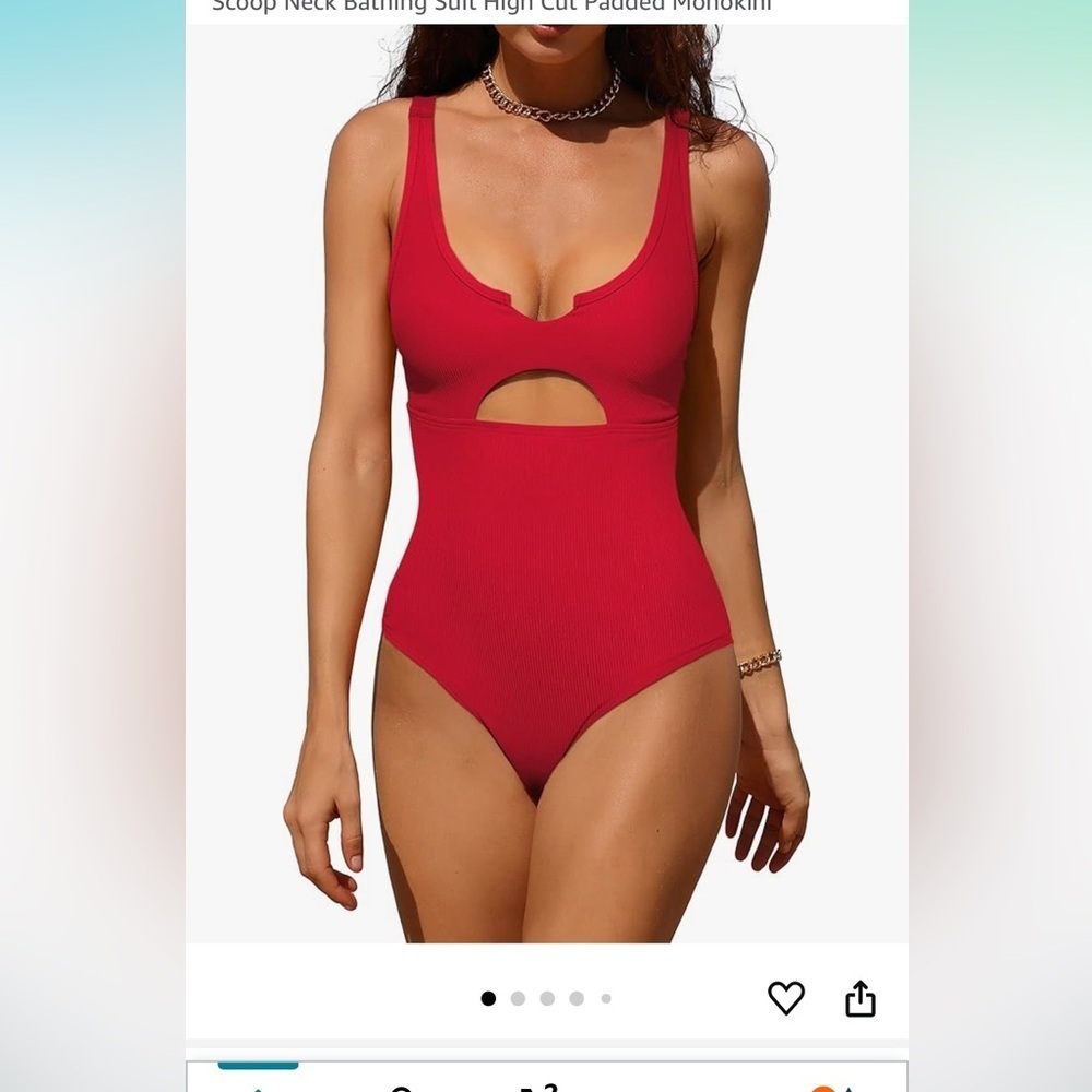 NWT- Ribbed Red Cutout
2025 One-Piece Swimsuit - Picture 4 of 8